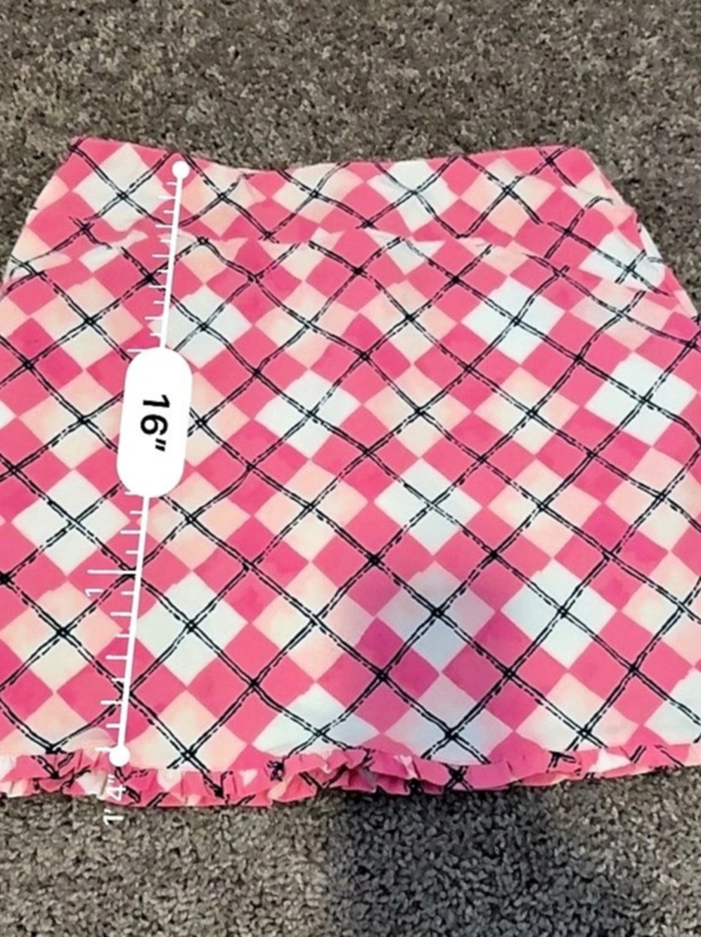 Lilly Pulitzer Plaid Mini Skirt in Pink & White Size 4 - Picture 7 of 8
